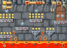 lava cave platformer spelmall vektor