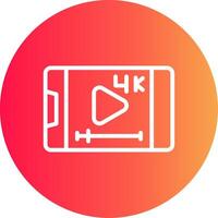 Video-Streaming kreatives Icon-Design vektor