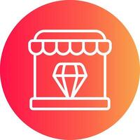 diamant affär kreativ ikon design vektor