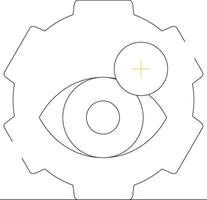 Optometrie trainieren kreativ Symbol Design vektor