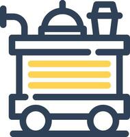 Food Trolley kreatives Icon-Design vektor