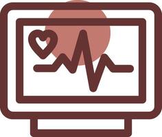 EKG-Monitor kreatives Icon-Design vektor