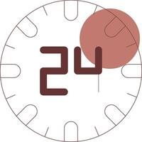 24 timmar kreativ ikon design vektor