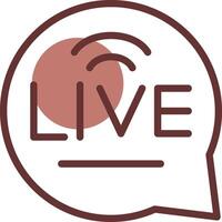 Live-Chat kreatives Icon-Design vektor