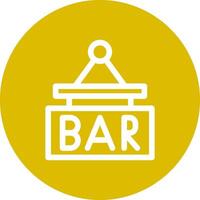 Bar-Schild kreatives Icon-Design vektor