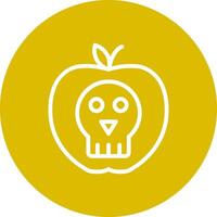 kreatives Icon-Design mit vergiftetem Apfel vektor