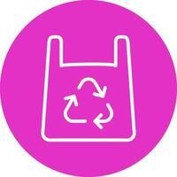 Recycling-Plastiktüte kreatives Icon-Design vektor