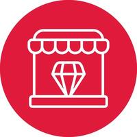 diamant affär kreativ ikon design vektor