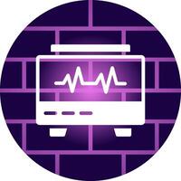 EKG-Monitor kreatives Icon-Design vektor