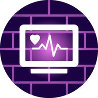 EKG-Monitor kreatives Icon-Design vektor