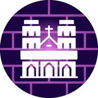 Notre Dame kreatives Icon-Design vektor