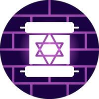 skrolla torah kreativ ikon design vektor