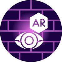 ar Kontakt Linse kreativ Symbol Design vektor