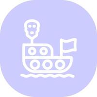 Piratenschiff kreatives Icon-Design vektor