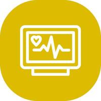 EKG-Monitor kreatives Icon-Design vektor