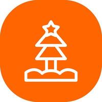 Weihnachtsbaum kreatives Icon-Design vektor