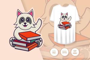 süße hundezeichentrickfigur. Drucke auf T-Shirts, Sweatshirts, Handyhüllen, Souvenirs. isolierte Vektor-Illustration. vektor