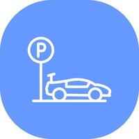 Parkplatz Bereich kreativ Symbol Design vektor