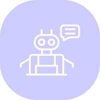 Chatbot kreatives Icon-Design vektor