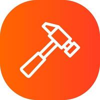 Hammer kreatives Icon-Design vektor