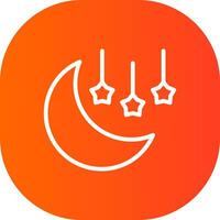 Mond und Sterne kreativ Symbol Design vektor