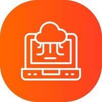 Cloud-Service kreatives Icon-Design vektor