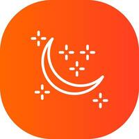 Neu Mond kreativ Symbol Design vektor