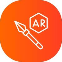 ar Speer werfen kreativ Symbol Design vektor