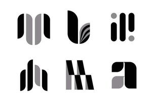 modern minimalistisk vektor logotyp uppsättning, modern svart logotyp vektor, minimalistisk svart logotyp