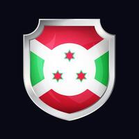 burundi silver- skydda flagga ikon vektor