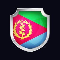 eritrea silver- skydda flagga ikon vektor