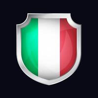 Italien silver- skydda flagga ikon vektor