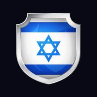 Israel silver- skydda flagga ikon vektor
