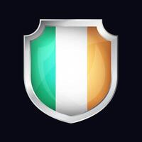 irland silver- skydda flagga ikon vektor