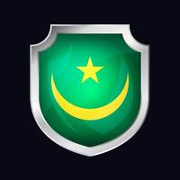 Mauretanien Silber Schild Flagge Symbol vektor
