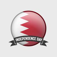 Bahrain runden Unabhängigkeit Tag Abzeichen vektor