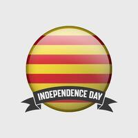 Katalonien runden Unabhängigkeit Tag Abzeichen vektor