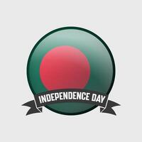 Bangladesch runden Unabhängigkeit Tag Abzeichen vektor