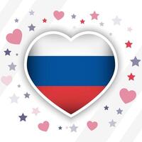 kreativ Russland Flagge Herz Symbol vektor