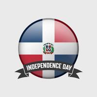 dominikanisch Republik runden Unabhängigkeit Tag Abzeichen vektor