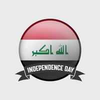 Irak runden Unabhängigkeit Tag Abzeichen vektor