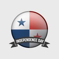 Panama runden Unabhängigkeit Tag Abzeichen vektor