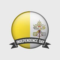 Vatikan runden Unabhängigkeit Tag Abzeichen vektor