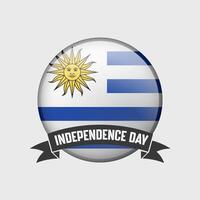 uruguay runda oberoende dag bricka vektor