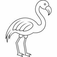 Flamingo schwarz und Weiß Vektor Illustration zum Färbung Buch