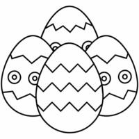 Ostern Eier schwarz und Weiß Vektor Illustration zum Färbung Buch