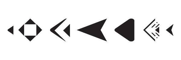 uppsättning av svart vektor arrow.arrow vektor illustration och samling.pilar vektor ikon.