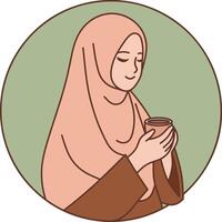 hijab flicka illustration vektor