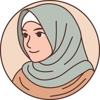 hijab flicka illustration vektor