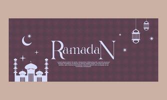 Ramadan kareem Banner. islamisch Thema Hintergrund. wünscht sich Poster Vorlage vektor